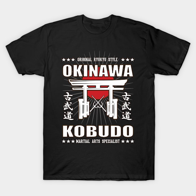 Cool Kobudo Martial Arts Design With Kanji T-Shirt by Tolan79 Magic Designs